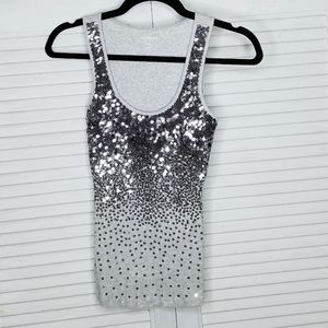 Express Sequin Gradient Sexy Basic Tank Top